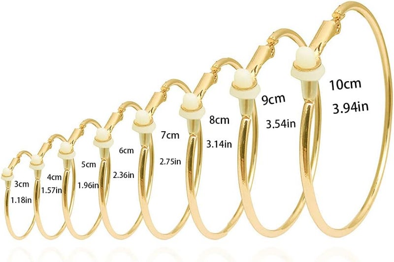 CSIYANJRY99 Gold Clip On Hoop Earrings Non Piercing Nightclub DJ Big Hoop Earrings for Women - Image 2